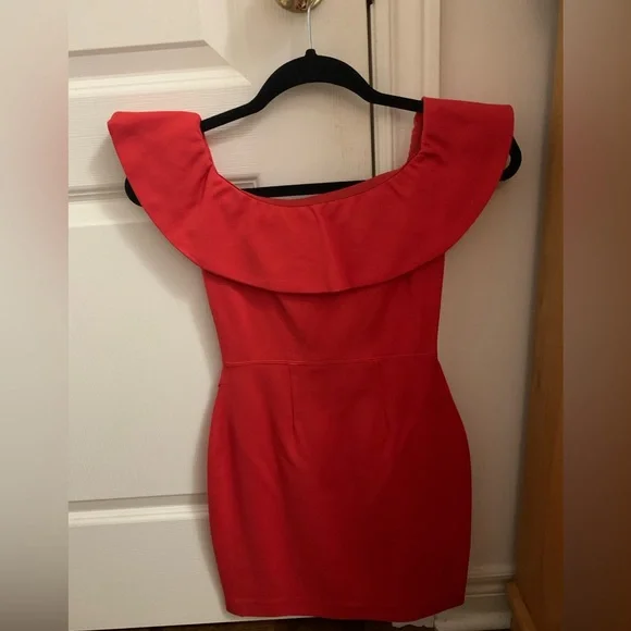 Babaton Aritzia Red Emry Mini Dress - Picture 3 of 7
